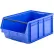 Bac empilable en plastique SSI Schaefer, à trémie frontale, 71,8 cm L x 47,3 cm l x 30,5 cm H, bleu