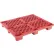 Palette à plateau ouvert emboîtable, en plastique, accessible des 4 côtés, 47 x 39-1/4", capacité statique de 3 300 lb, rouge