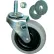 Roulette pivotante Rubbermaid® 3 po avec quincaillerie, grise - FG3530L10000