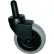 Rubbermaid Commercial® Roulette en plastique de 3 pouces, bande de roulement grise, axe métallique - FG7570L20000