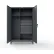Armoire à uniformes Strong Hold® Extreme Duty avec 3 étagères, 48" de largeur x 24" de profondeur x 78" de hauteur, gris foncé