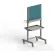 Chariot multi-compartiments Treston High M36 avec 2 panneaux et 2 rails pour bacs, 37-1/8" de largeur x 29-15/16" de profondeur x 70-1/2" de hauteur, gris/bleu