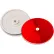 102232 Réflecteur central rouge de 3-1/4", plaque arrière en plastique, RT-90R