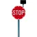 Tapco® Blinkersign® Stop, clignotant solaire 24 h/24, 7 j/7, 16" DEL, 24" de largeur x 24" de hauteur, rouge/blanc