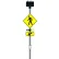 Lampe Tapco® RRFB, radio solaire, modèle « Top », couleur ambre, mât H/T, 30" de largeur x 30" de hauteur, noir/jaune haute visibilité