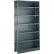 Tri-Boro Boxer 7 Shelf, 18 Ga Closed Perforated Steel Shelving, Add On, 36"Wx15"Dx85"H, Dark Gray