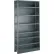 Tri-Boro T-Bolt 8 Shelf, 18 Ga Closed Solid Steel Shelving, Add On, 36"W x 36"D x 99"H, Dark Gray