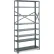 Tri-Boro T-Bolt 8 Shelf, 20 Ga Open Solid Steel Shelving, Add On, 42"Wx15"Dx87"H, Dark Gray