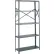 Tri-Boro T-Bolt 5 Shelf, 20 Ga Open Solid Steel Shelving, Starter, 36"Wx24"Dx75"H, Dark Gray