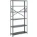 Tri-Boro T-Bolt 6 Shelf, 20 Ga Open Solid Steel Shelving, Starter, 36"Wx15"Dx87"H, Dark Gray