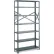 Tri-Boro T-Bolt 7 Shelf, 20 Ga Open Solid Steel Shelving, Starter, 42"Wx15"Dx75"H, Dark Gray