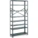 Tri-Boro T-Bolt 8 Shelf, 20 Ga Open Solid Steel Shelving, Starter, 42"Wx15"Dx87"H, Dark Gray