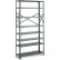 Étagère Tri-Boro à 8 niveaux, fixation en T, acier ouvert de calibre 18, modèle de base, 107 cm (L) x 38 cm (P) x 251 cm (H), gris foncé