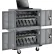32-Device Charging Cart for Chromebooks™ Laptops & iPad® Tablets, Gray, cETL, Assembled