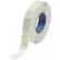 Étiquettes Brady® B-494 en polyester couleur, 1" de haut x 1" de large, blanches/jaunes, 3 000 par rouleau