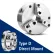 Mandrin à 3 mâchoires TMX™ D1-6 (2 pièces), en acier forgé, diamètre 16 pouces.