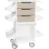 Chariot pour interventions de suture TrippNT™ Core CL avec porte coulissante à verrouillage, blanc et beige amande