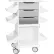Chariot pour interventions de suture TrippNT™ Core CL avec porte coulissante à verrouillage, blanc avec finition argent métallisé