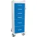 TrippNT™ Tall Locking 6 Drawer Medical Cart, Global Blue, 16"W x 19"D x 47"H