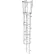 Tri-Arc 19 Step Steel Caged Walk Through Fixed Access Ladder, Gray