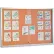 United Visual Products : tableau en liège pour porte coulissante en verre, 96" de largeur x 48" de hauteur, avec cadre satiné