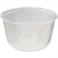 Barquette traiteur Fabri-Kal® adaptée au micro-ondes, capacité de 12 oz, diamètre de 4-5/8" x hauteur de 2-5/16", transparente, 500 pièces par carton