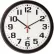 Chicago Lighthouse Bold Quartz Contract Clock, 13-3/4", Black