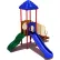 UPlay Today™ South Fork – Structure de jeux pour aire de jeux commerciale « Playful » (rouge, jaune, bleu)