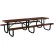 Table de pique-nique UltraSite® 10' ultra-résistante, à fixation en surface, en métal déployé, brun