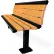 UltraSite® Richmond 6' Recycled Bench with Back, Surface Mount, Brown