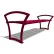 UltraSite® Madison 8' IPE Wood Flat Bench without Back & with Armrests, Brown