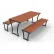 Banc UltraSite® Madison avec planches en bois d'ipé, montage en saillie, 96" de long, brun