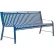Banc d'extérieur UltraSite® Oxford 122 cm avec dossier, fixation murale, bleu