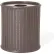 Poubelle d'extérieur UltraSite® Augusta en acier avec couvercle plat, capacité de 36 gallons, noire