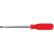 Urrea Red Handled Screwdriver, 9804R, Slotted Tip, 7-15/16"L, 4" X 1/4" Square Shank
