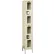 Global Industrial™ 2-Tier 2 Door Clear View Locker, 12"W x 18"D x 78"H, Tan, Assembled