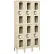 Global Industrial™ 2-Tier 6 Door Clear View Locker, 36"W x 18"D x 78"H, Tan, Assembled