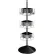 Rotating Literature Display w/ 24  Clear Pockets & Round Base, Black