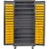 Global Industrial™ Configurable Mobile Bin Cabinet,36x24x85,Gray,6 Shelf,4 Drawers,96 Yellow Bins