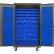 Global Industrial™ Configurable Mobile Bin Cabinet, 48"W x 24"D x 85"H, Gray, 210 Blue Bins