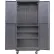 Armoire mobile à panneaux perforés configurable Global Industrial™, 36" de largeur x 24" de profondeur x 85" de hauteur, grise, 3 étagères
