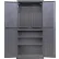 Armoire à panneaux perforés configurable Global Industrial™, 36" de largeur x 24" de profondeur x 78" de hauteur, grise, 3 étagères