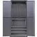 Armoire à panneaux perforés configurable Global Industrial™, 36" de largeur x 24" de profondeur x 78" de hauteur, grise, 4 étagères
