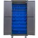 Global Industrial™ Configurable Mobile Pegboard Cabinet, 36"W x 24"D x 85"H, Gray, 42 Blue Bins