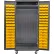 Armoire vestiaire mobile modulable Global Industrial™, 36" de largeur x 24" de profondeur x 85" de hauteur, grise, avec 96 bacs jaunes