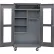 Armoire de nettoyage mobile configurable Clear-View de Global Industrial™, 48 L x 24 P x 85 H, grise, 4 étagères