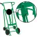 Valley Craft Chariot à 4 roues pour fûts en acier/plastique/fibre, roues arrière en caoutchouc et polyuréthane, vert