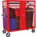 Valley Craft® Election Security Cart with Ramp & 4 Swivel Casters, 60"L x 30"W x 66"H, Red
