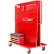 Chariot à bacs Valley Craft de type « A-Frame » avec 2 panneaux perforés à chevilles rondes, 57" de largeur x 30" de profondeur x 62" de hauteur, rouge