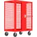 Camion de sécurité Valley Craft® avec 2 roulettes fixes et 2 roulettes pivotantes verrouillables, 160 cm (L) x 76 cm (l) x 168 cm (H), rouge